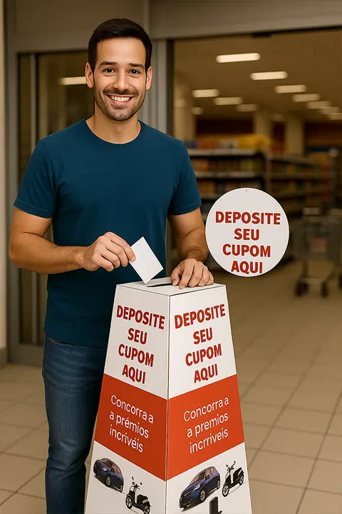 Urna Promocional em Polionda 80x40x30 cm Adesivada