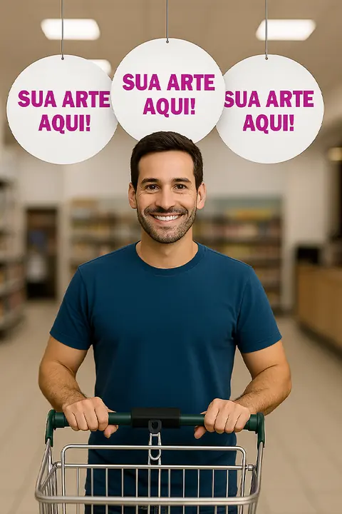 Kit 10 Mobiles Personalizados em PS 1 mm Frente e Verso