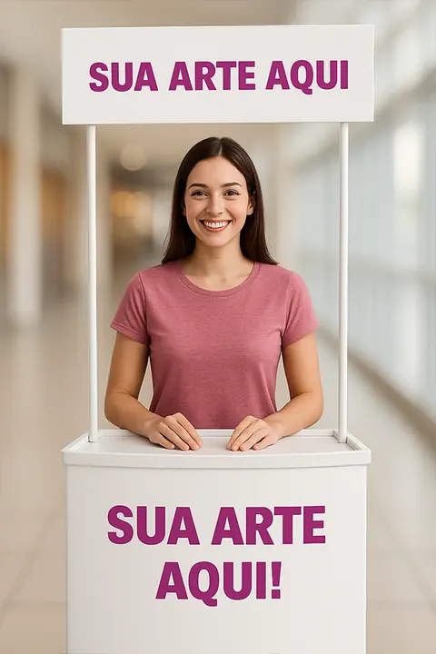 Balcão Desmontável Portátil Personalizado Impresso UV