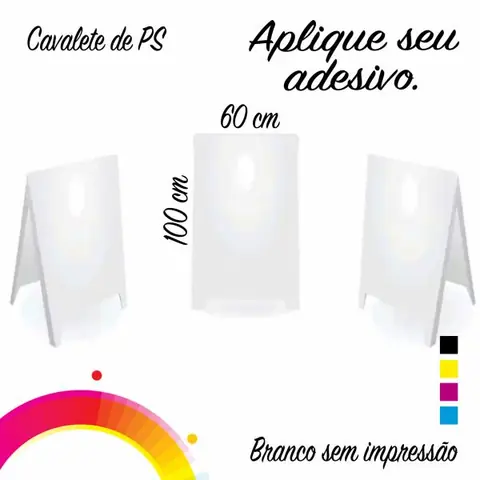 Cavalete de PS 2 mm 60x100 cm sem Impressão