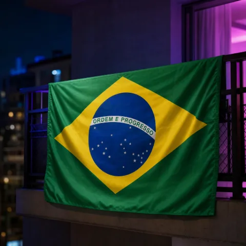Bandeira Personalizada em Microfibra com Costura Reforçada
