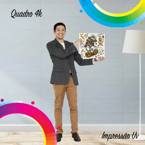 Quadro de Acrílico Flutuante 30x30 cm com Impressão UV