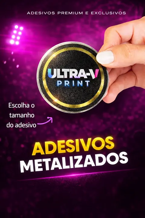 Adesivo Holográfico Prata com Impressão UV – por m²