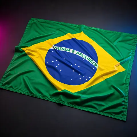 Bandeira do Brasil Grande em Microfibra 120x80 cm