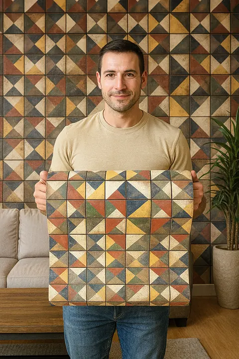 Adesivo de Parede Azulejo Tile em Vinil 58x300 cm