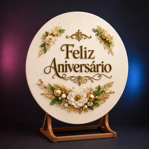 Capa para Painel Redondo de Festa 145x145 cm em Elastano