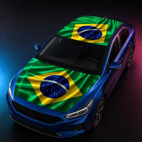 Adesivo Bandeira para Teto e Capô de Carro em Vinil