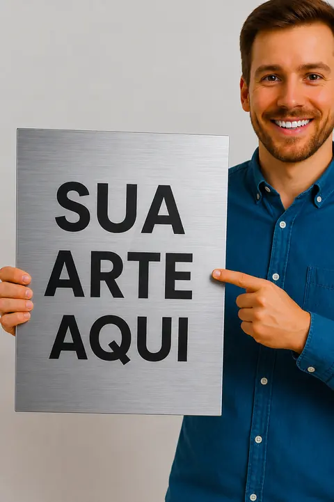 ACM Impresso UV Branco Brilho ou Aço Escovado